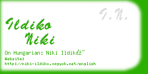 ildiko niki business card